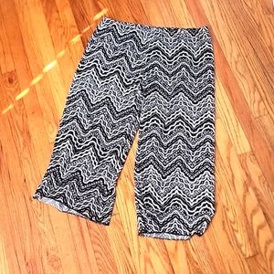 Swimsuits for All Black White Pants Size 18 20 Elastic Waist Plus Size